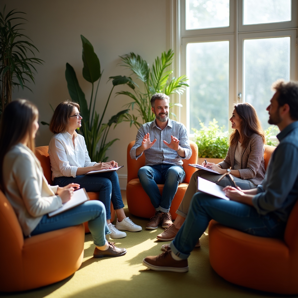 Teamrunde bespricht eine Konfliktsituation gemeinsam